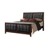 Carlton Eastern King Upholstered Bed Cappuccino/Black - 202091KE - Bien Home Furniture & Electronics