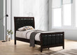 Carlton Twin Upholstered Panel Bed Cappuccino/Black - 202091T - Bien Home Furniture & Electronics