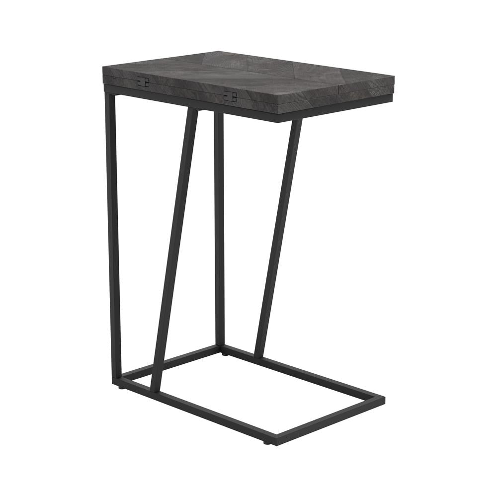 Carly Gray Expandable Chevron Rectangular Accent Table - 931156 - Bien Home Furniture &amp; Electronics