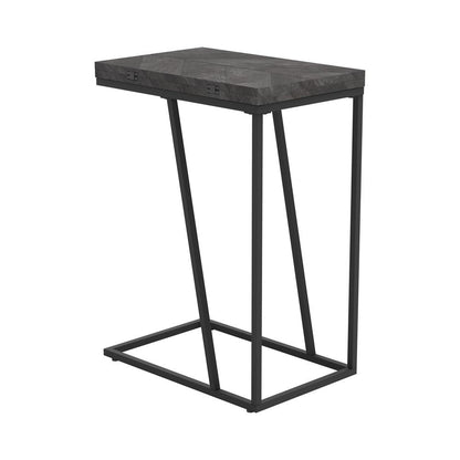 Carly Gray Expandable Chevron Rectangular Accent Table - 931156 - Bien Home Furniture &amp; Electronics