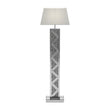 Carmen Geometric Base Floor Lamp Silver - 920140 - Bien Home Furniture & Electronics