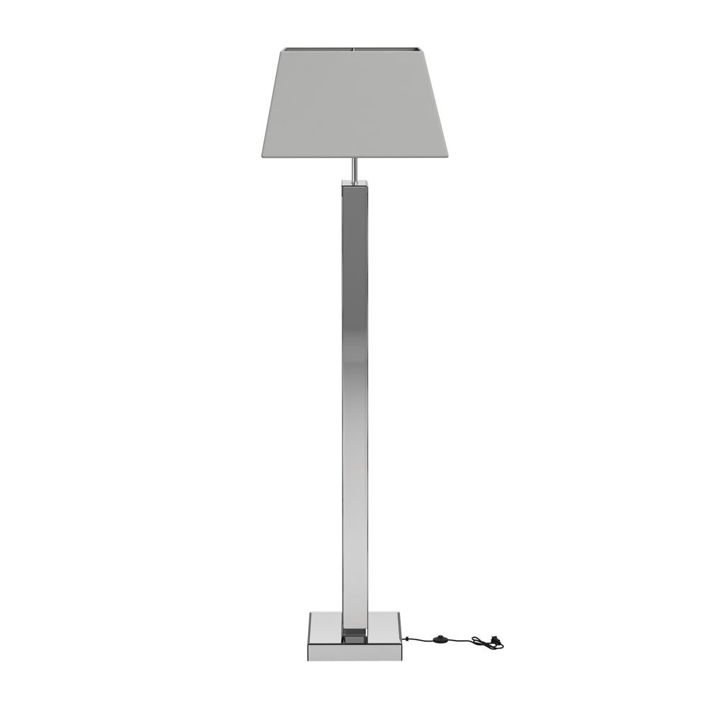 Carmen Geometric Base Floor Lamp Silver - 920140 - Bien Home Furniture &amp; Electronics