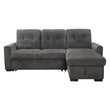 Carolina Dark Gray Reversible Storage Sleeper Sofa Chaise - 9402DGY*SC - Bien Home Furniture & Electronics