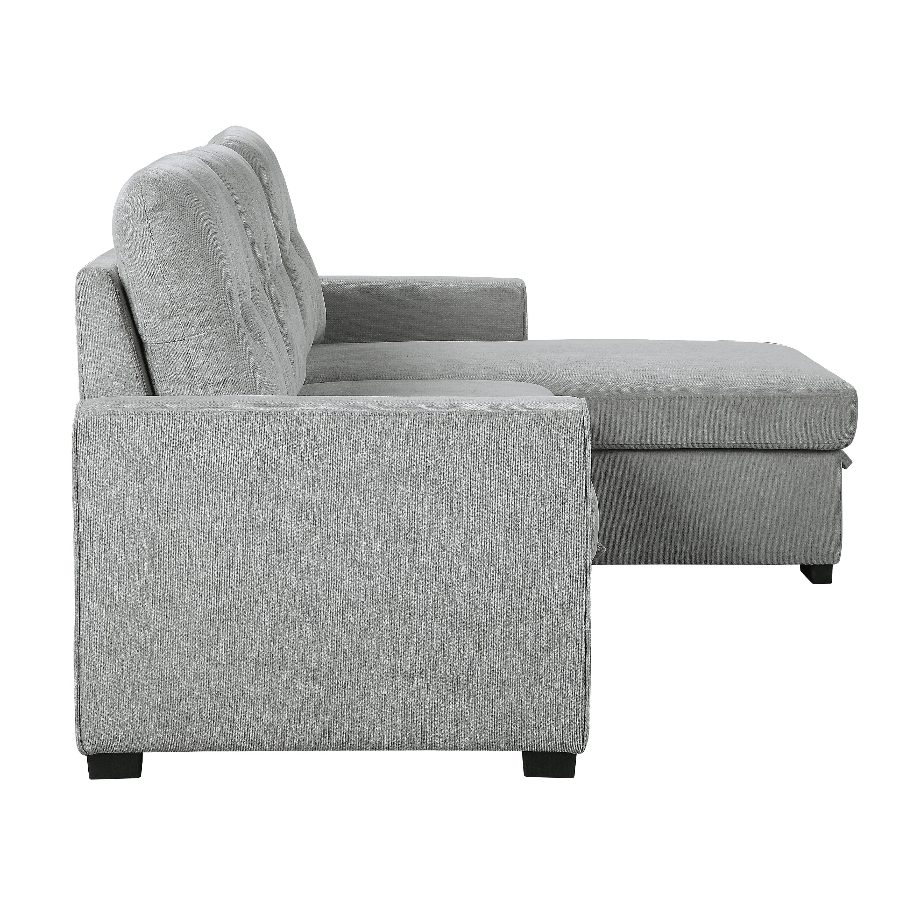 Carolina Gray Reversible Storage Sleeper Sofa Chaise - SET | 9402DGY-VC | 9402DGY-VT - Bien Home Furniture &amp; Electronics