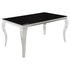 Carone Chrome/Black Rectangular Dining Table - 105071 - Bien Home Furniture & Electronics