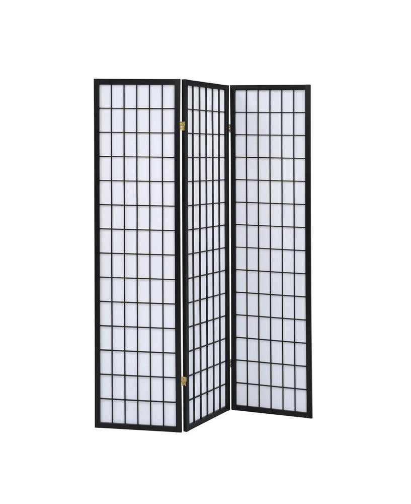 Carrie 3-Panel Folding Screen Black/White - 4622 - Bien Home Furniture &amp; Electronics