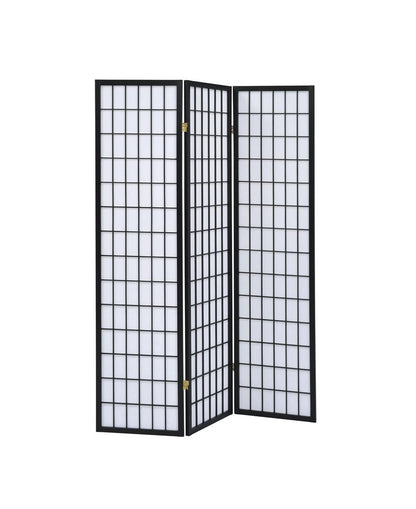 Carrie 3-Panel Folding Screen Black/White - 4622 - Bien Home Furniture &amp; Electronics