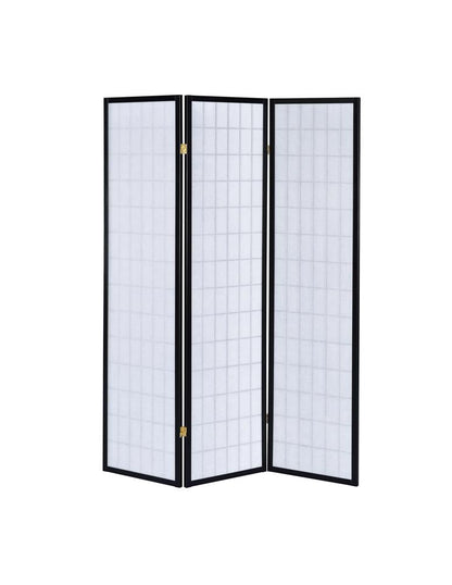 Carrie 3-Panel Folding Screen Black/White - 4622 - Bien Home Furniture &amp; Electronics