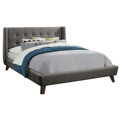 Carrington Button Tufted California King Bed Gray - 301061KW - Bien Home Furniture &amp; Electronics