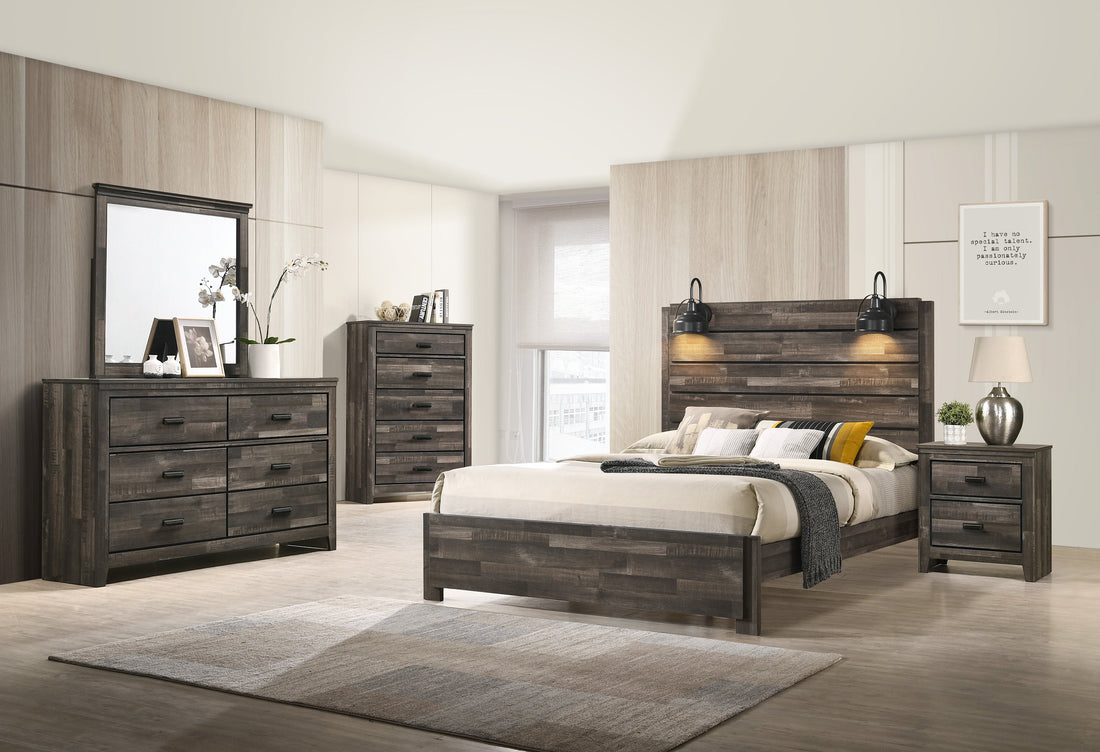 Carter Brown Full Platform Bed - B6800-F-BED - Bien Home Furniture &amp; Electronics
