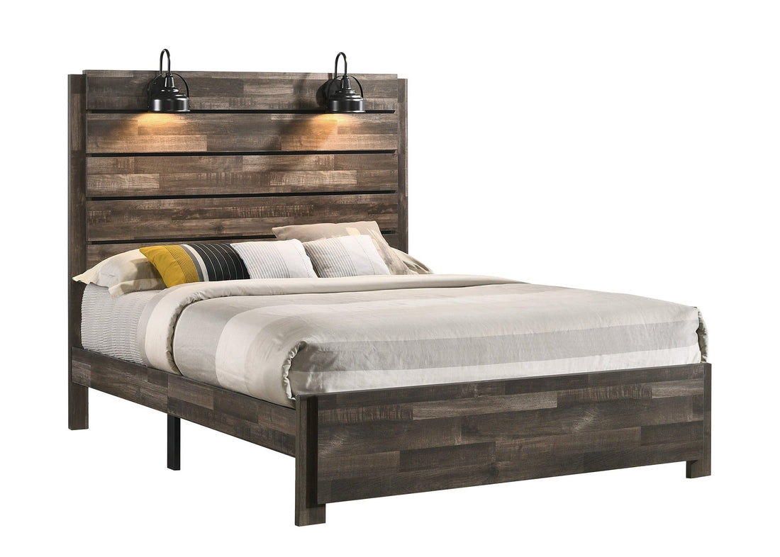 Carter Brown King Platform Bed - B6800-K-BED - Bien Home Furniture &amp; Electronics