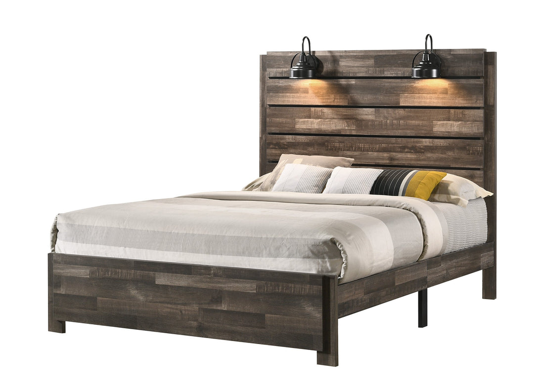 Carter Brown Platform Bedroom Set - SET | B6800-Q-BED | B6800-1 | B6800-11 | B6800-2 - Bien Home Furniture &amp; Electronics