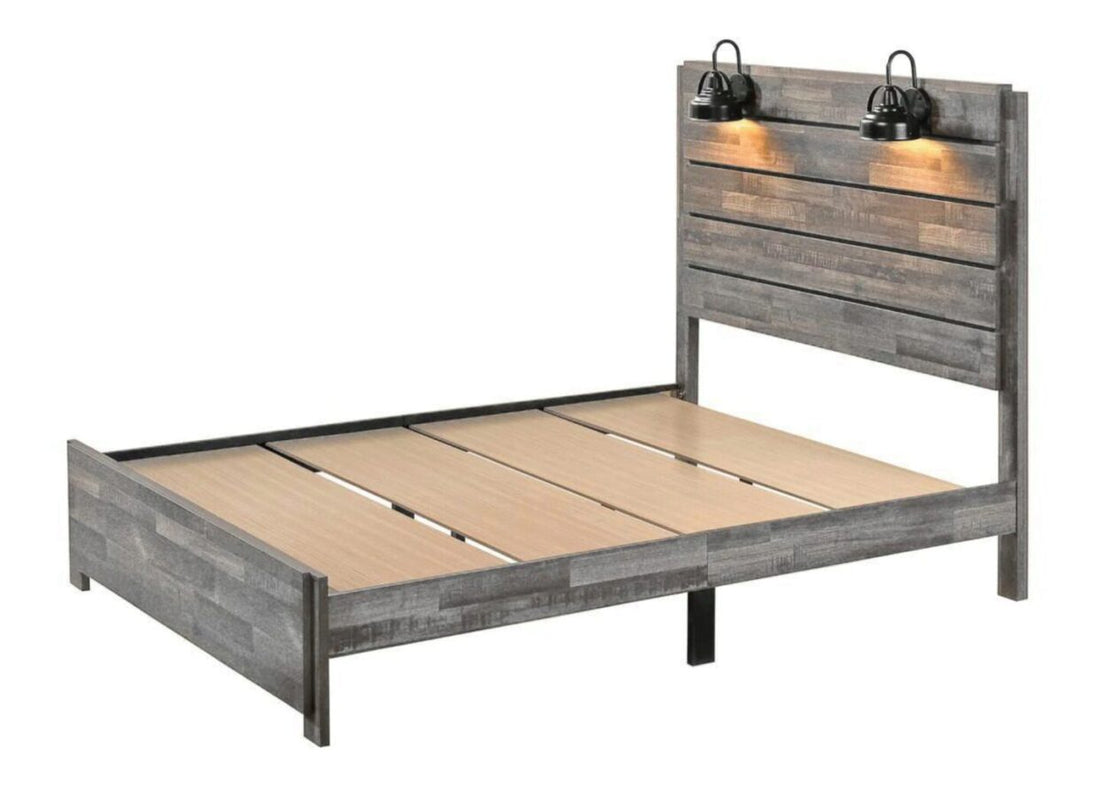 Carter Gray Full Platform Bed - B6820-F-BED - Bien Home Furniture &amp; Electronics