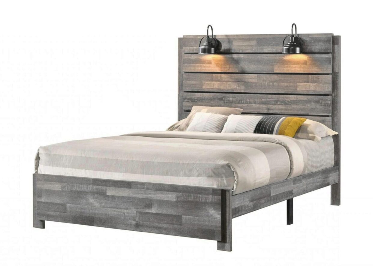 Carter Gray Platform Bedroom Set - SET | B6820-Q-BED | B6820-2 | B6820-4 - Bien Home Furniture &amp; Electronics