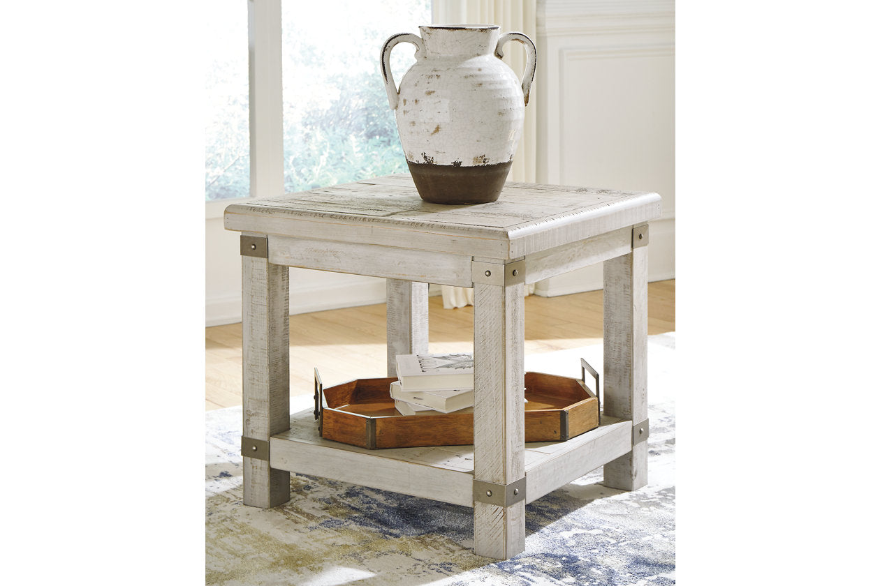 Carynhurst White Wash Gray End Table - T757-3 - Bien Home Furniture &amp; Electronics