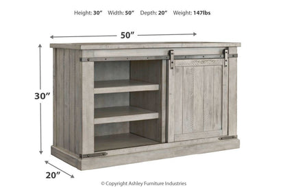 Carynhurst Whitewash 50&quot; TV Stand - W755-28 - Bien Home Furniture &amp; Electronics