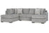 Casselbury Cement 2-Piece Sectional with Chaise - 52906S2 - Bien Home Furniture & Electronics