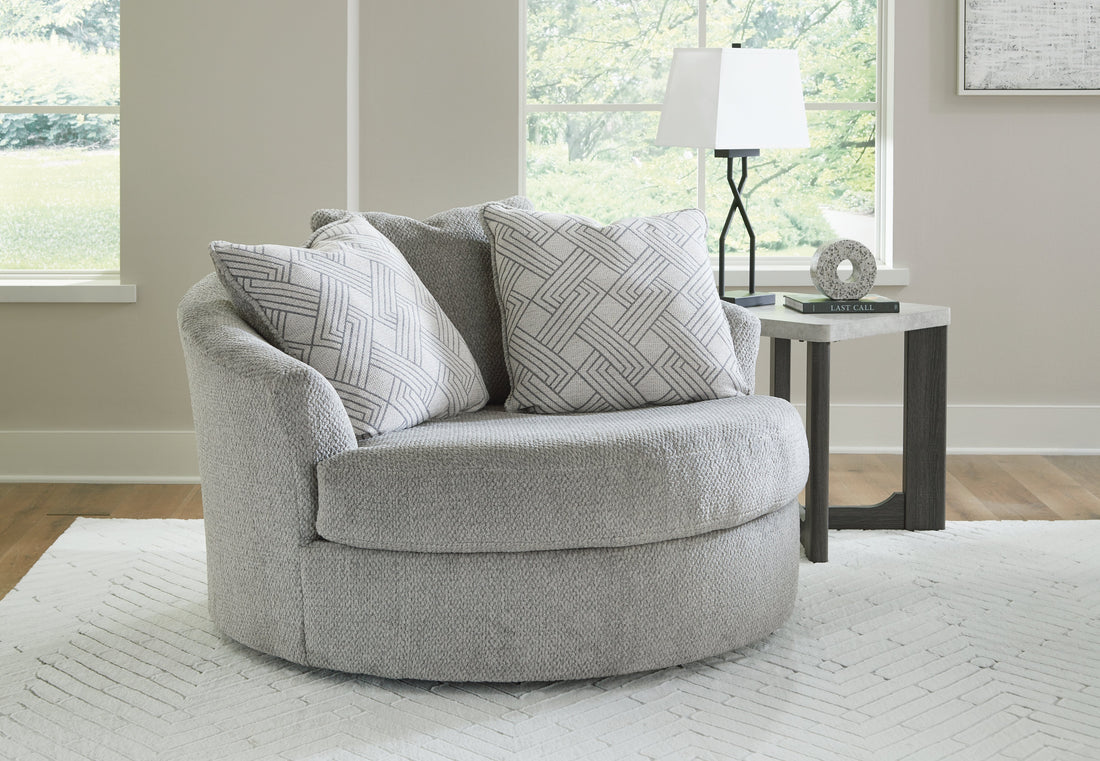 Casselbury Cement Oversized Swivel Accent Chair - 5290621 - Bien Home Furniture & Electronics