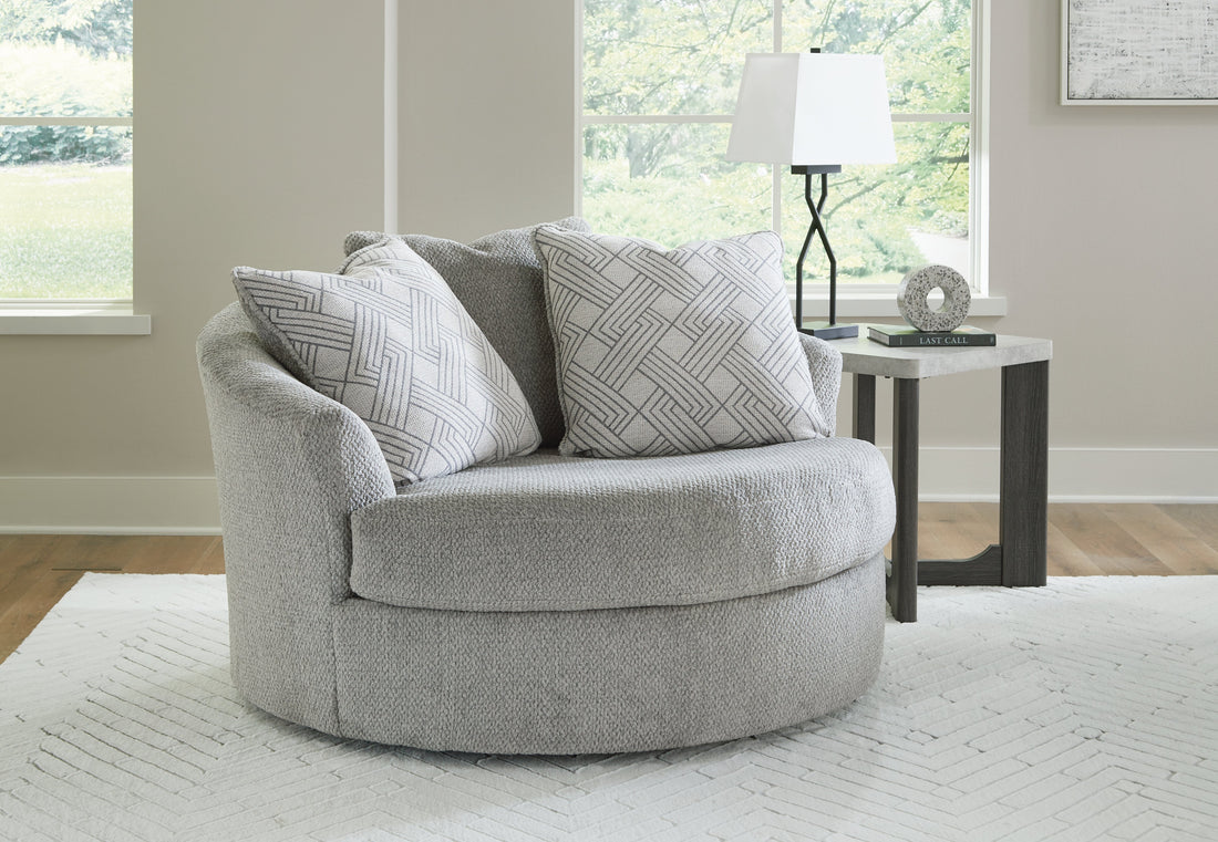 Casselbury Cement Oversized Swivel Accent Chair - 5290621 - Bien Home Furniture &amp; Electronics
