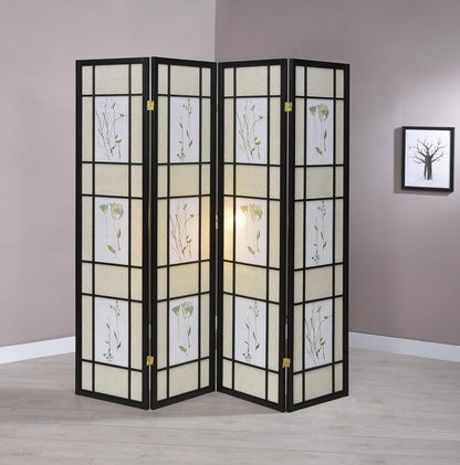 Catabella 4-Panel Floral Print Folding Screen Multi-color - 4407 - Bien Home Furniture &amp; Electronics