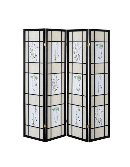 Catabella 4-Panel Floral Print Folding Screen Multi-color - 4407 - Bien Home Furniture &amp; Electronics