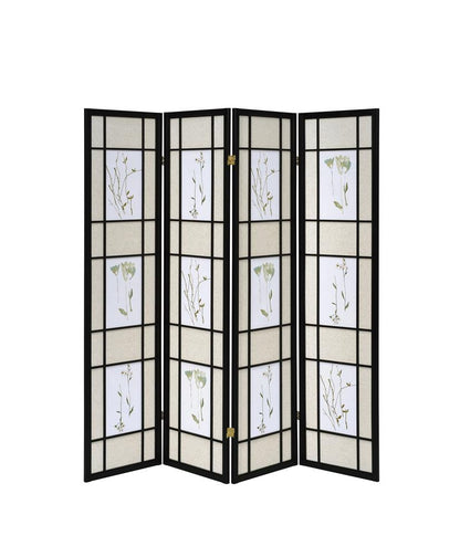 Catabella 4-Panel Floral Print Folding Screen Multi-color - 4407 - Bien Home Furniture &amp; Electronics