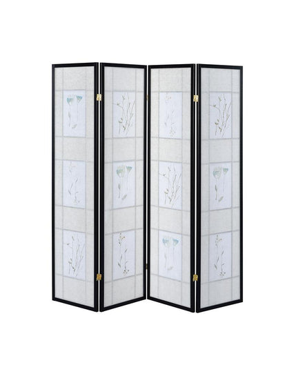 Catabella 4-Panel Floral Print Folding Screen Multi-color - 4407 - Bien Home Furniture &amp; Electronics