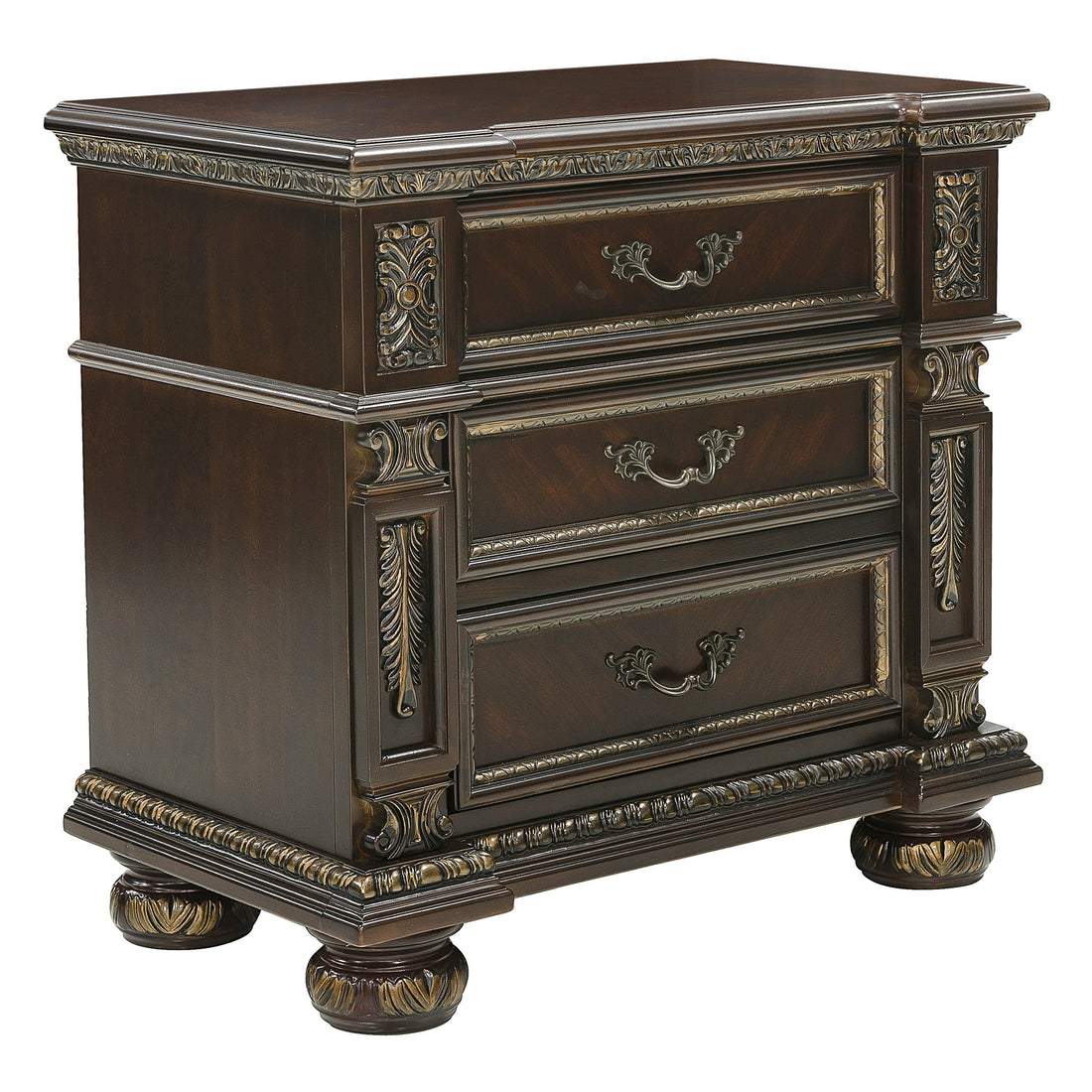 Catalonia Cherry Nightstand - 1824-4 - Bien Home Furniture & Electronics