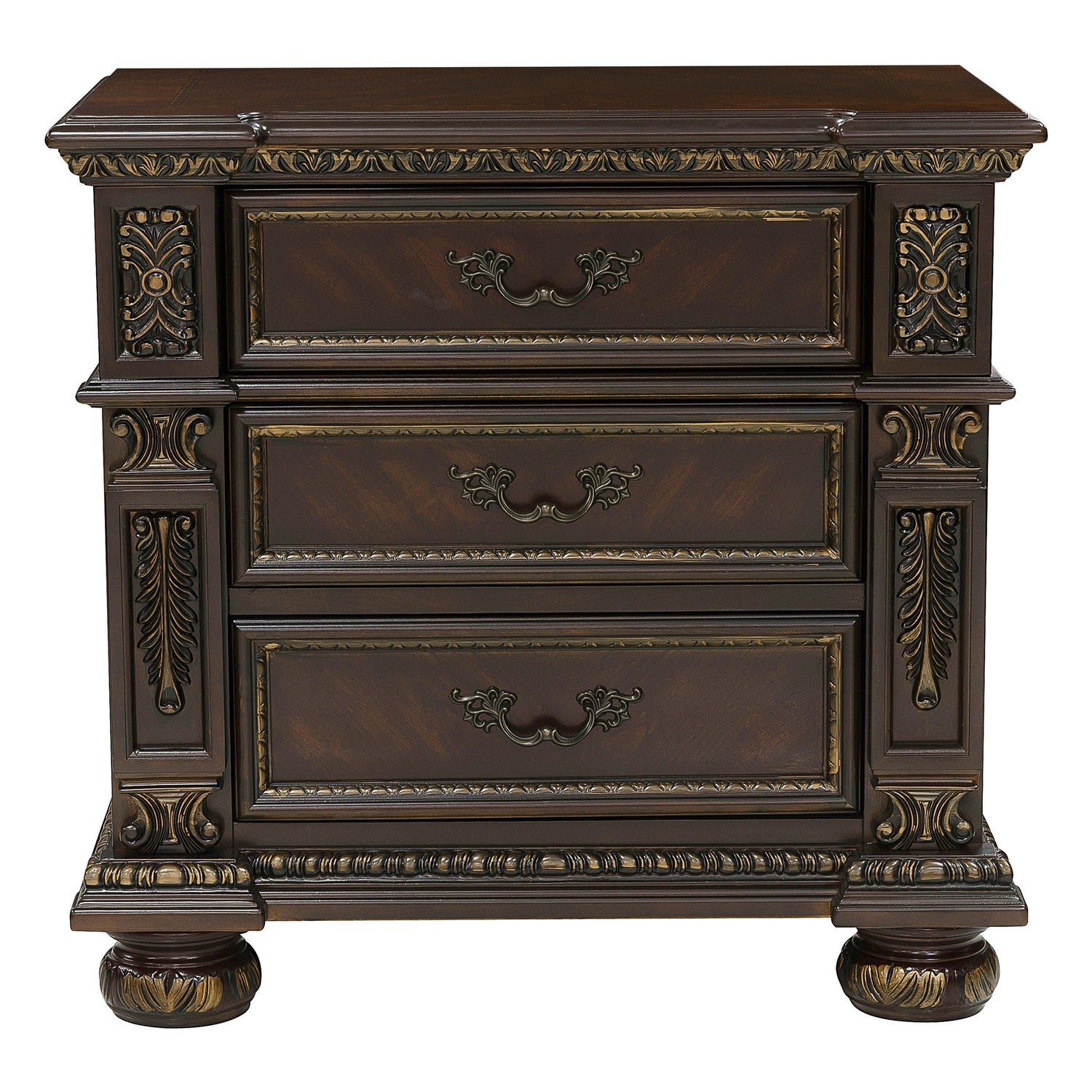 Catalonia Cherry Nightstand - 1824-4 - Bien Home Furniture &amp; Electronics