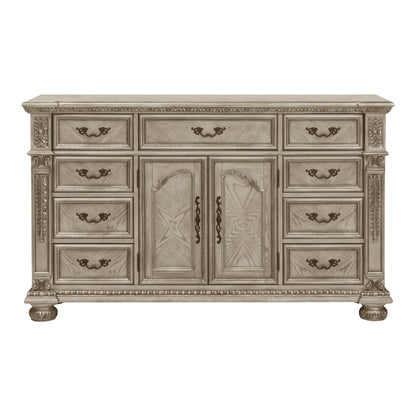 Catalonia Platinum Gold Dresser - 1824PG-5 - Bien Home Furniture &amp; Electronics