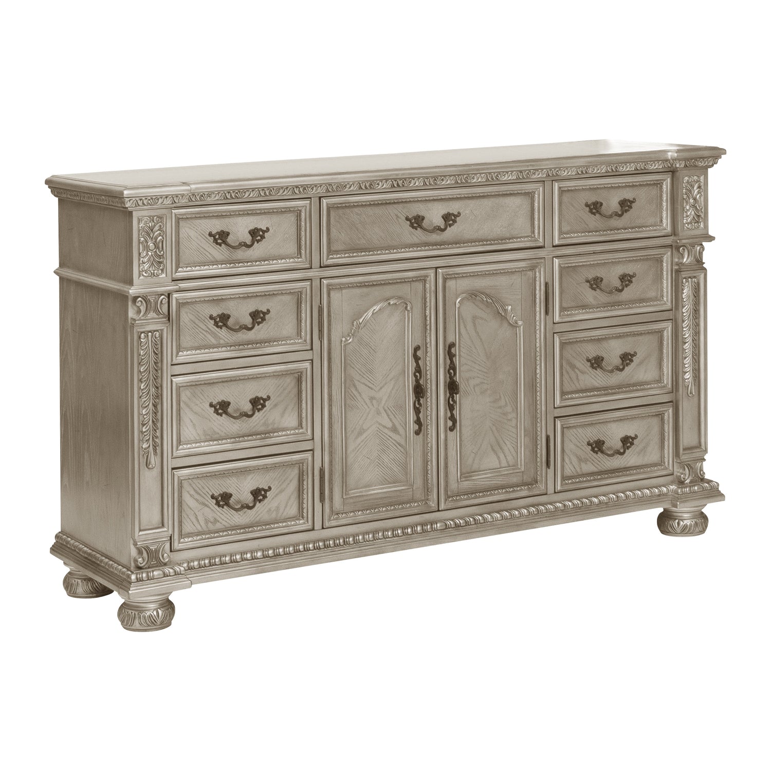 Catalonia Platinum Gold Dresser - 1824PG-5 - Bien Home Furniture &amp; Electronics