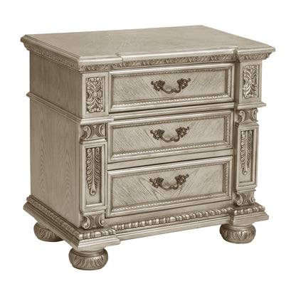 Catalonia Platinum Gold Nightstand - 1824PG-4 - Bien Home Furniture &amp; Electronics