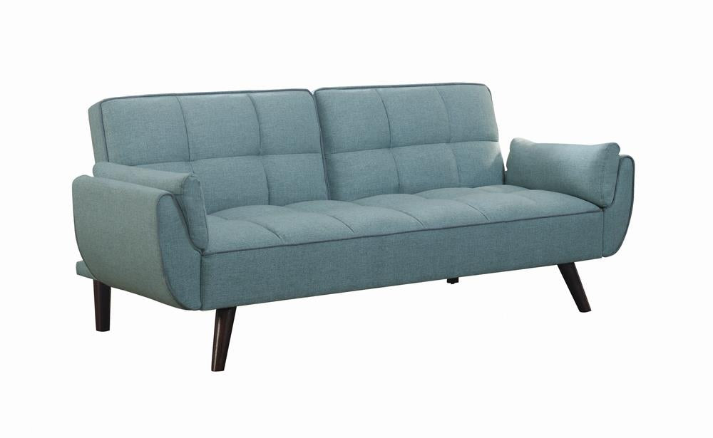 Caufield Biscuit-Tufted Sofa Bed Turquoise Blue - 360097 - Bien Home Furniture &amp; Electronics