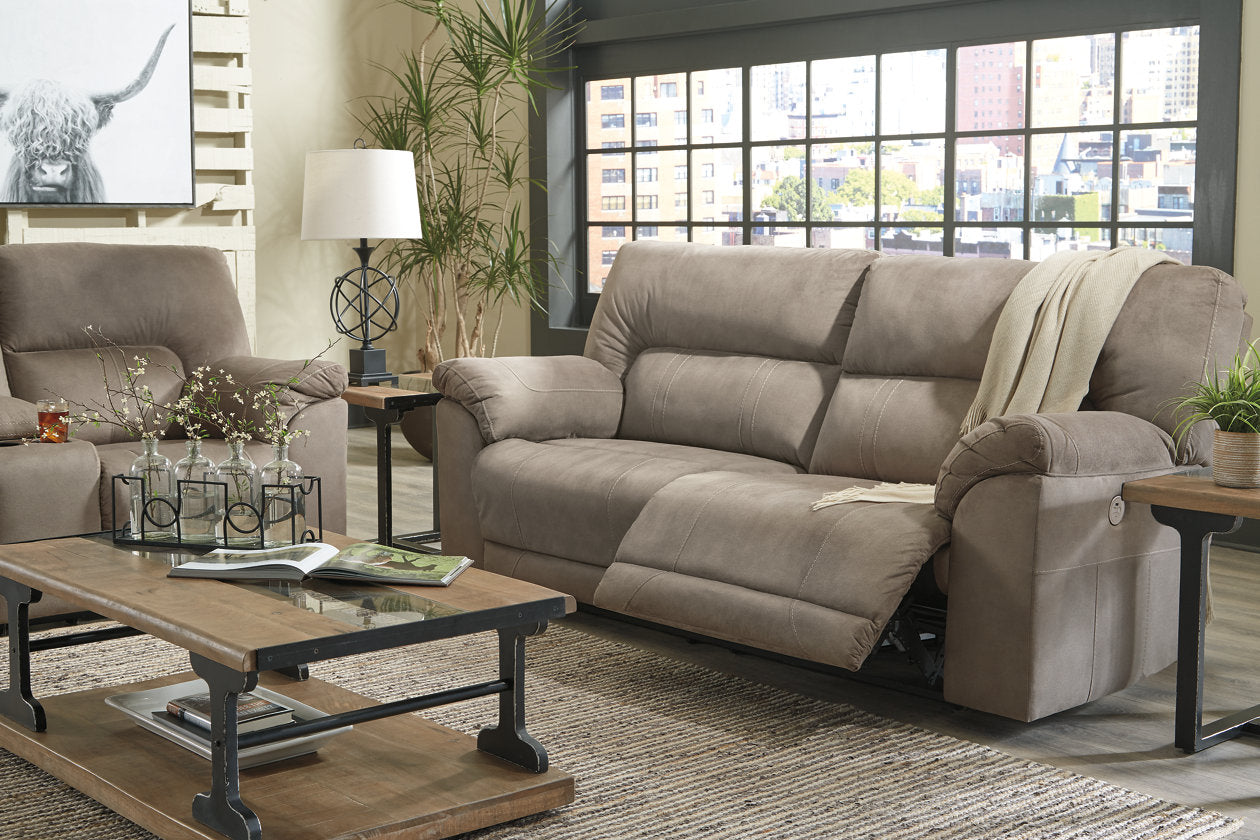 Cavalcade Slate Power Reclining Sofa - 7760147 - Bien Home Furniture &amp; Electronics