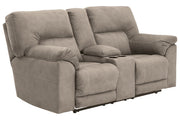 Cavalcade Slate Reclining Loveseat with Console - 7760194 - Bien Home Furniture & Electronics