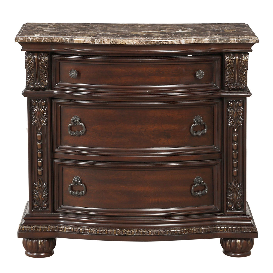 Cavalier Dark Cherry Nightstand - 1757-4 - Bien Home Furniture &amp; Electronics