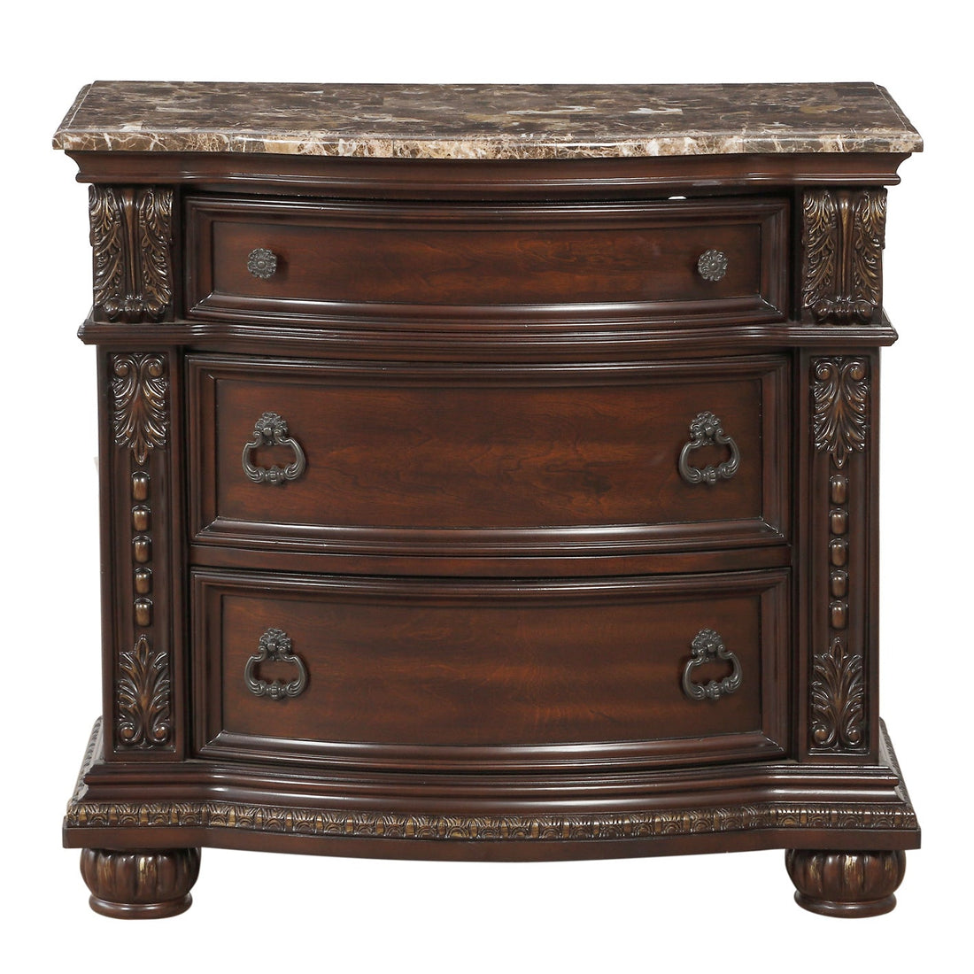 Cavalier Dark Cherry Nightstand - 1757-4 - Bien Home Furniture & Electronics