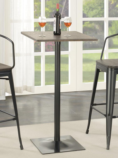 Cavalier Dark Elm/Matte Black Square Bar Table - 100730 - Bien Home Furniture &amp; Electronics