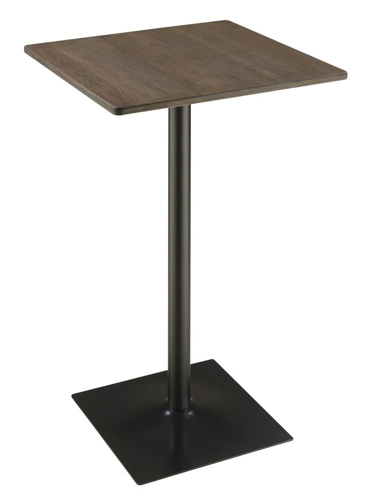 Cavalier Dark Elm/Matte Black Square Bar Table - 100730 - Bien Home Furniture &amp; Electronics