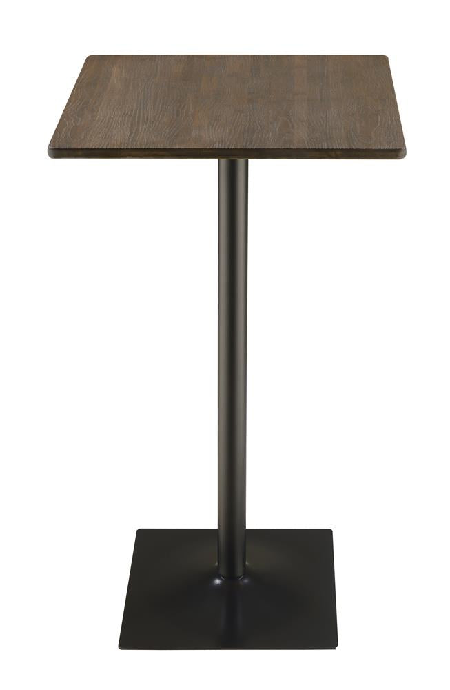 Cavalier Dark Elm/Matte Black Square Bar Table - 100730 - Bien Home Furniture &amp; Electronics