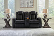 Caveman Den Midnight Power Reclining Loveseat with Console - 9070318 - Bien Home Furniture & Electronics