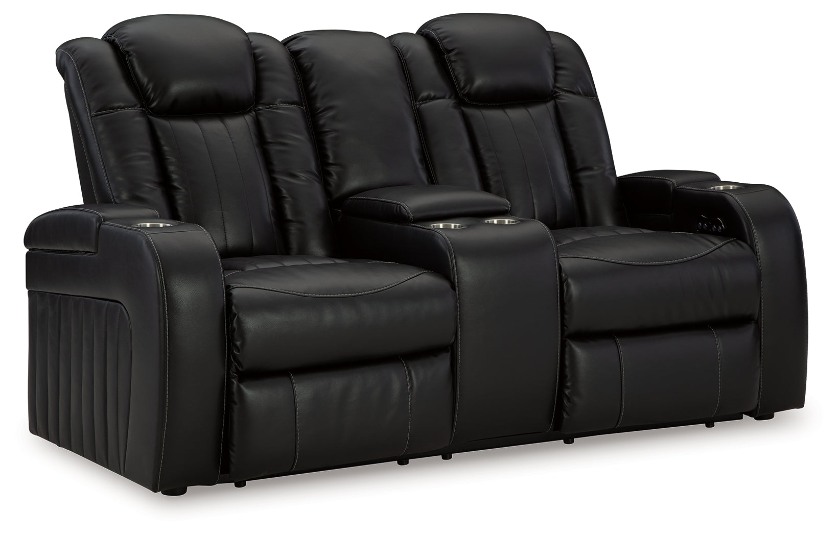 Caveman Den Midnight Power Reclining Loveseat with Console - 9070318 - Bien Home Furniture &amp; Electronics