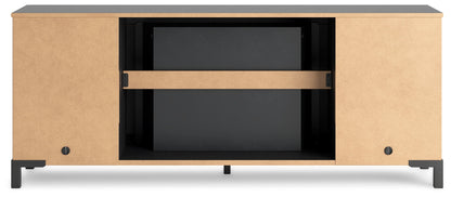 Cayberry Black 60&quot; TV Stand with Electric Fireplace - W2721-168 - Bien Home Furniture &amp; Electronics