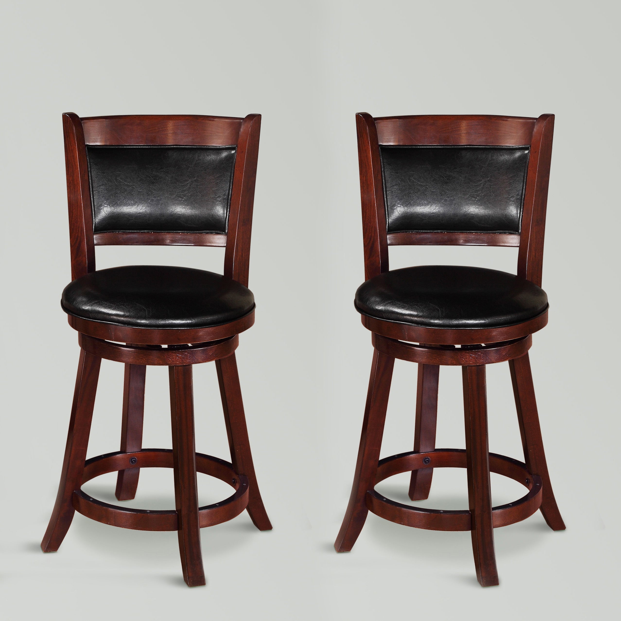 Cecil 24&quot; Cherry Swivel Counter Chair, Set of 2 - 2798C-24 - Bien Home Furniture &amp; Electronics