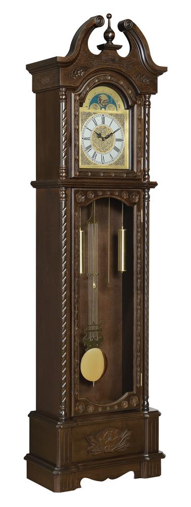 Cedric Golden Brown Grandfather Clock with Chime - 900721 - Bien Home Furniture &amp; Electronics