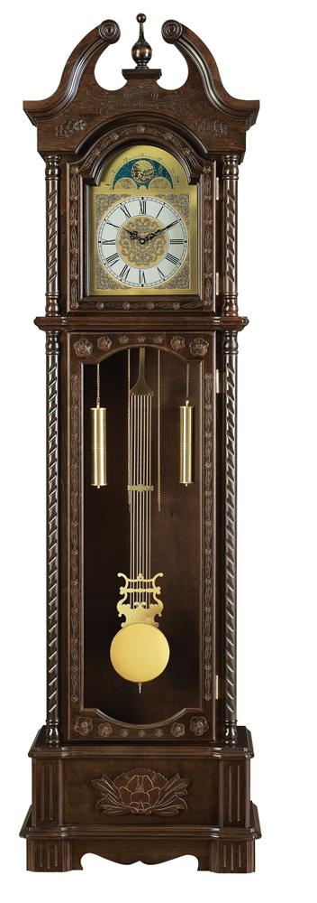 Cedric Golden Brown Grandfather Clock with Chime - 900721 - Bien Home Furniture &amp; Electronics
