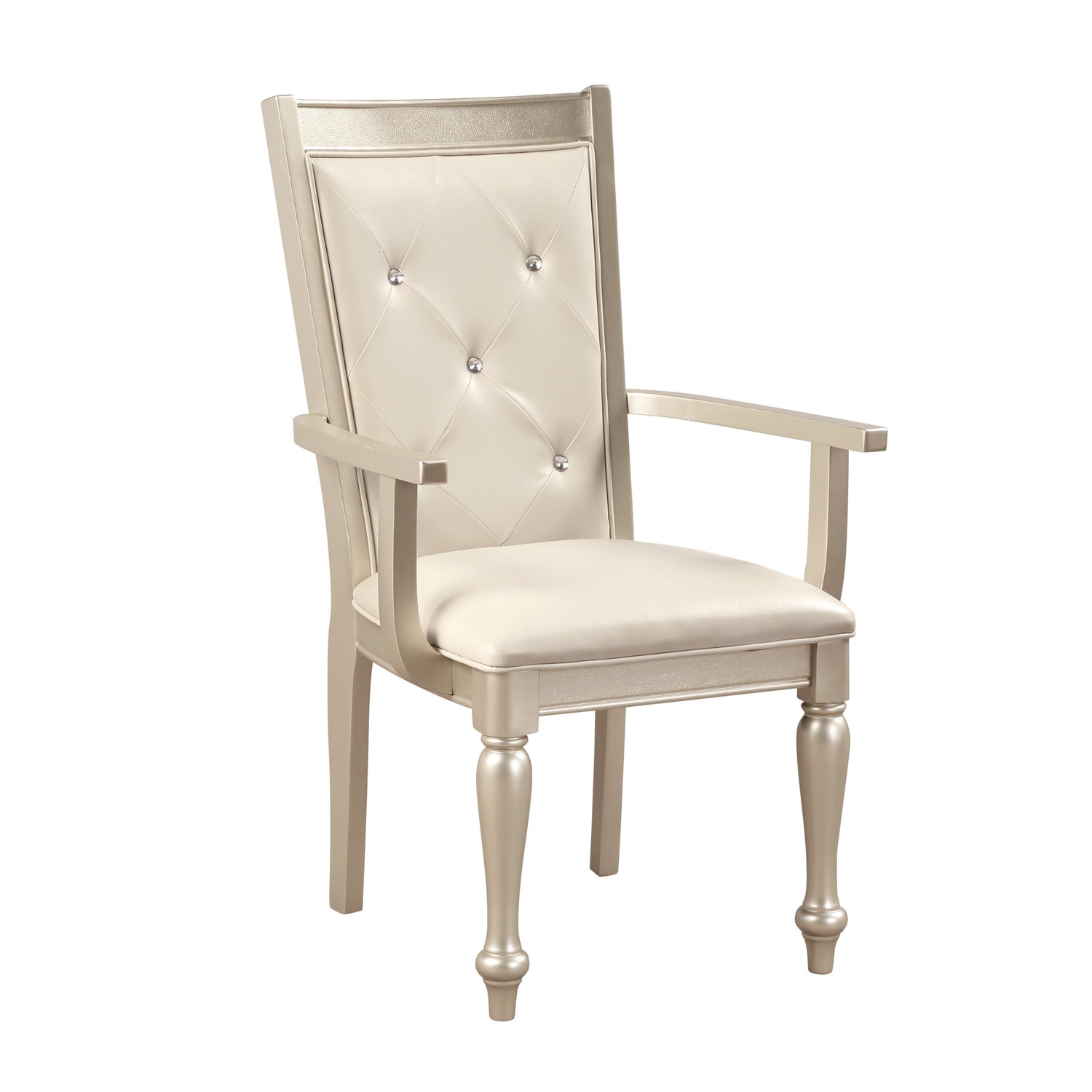 Celandine Silver Arm Chair, Set of 2 - 1928A - Bien Home Furniture &amp; Electronics