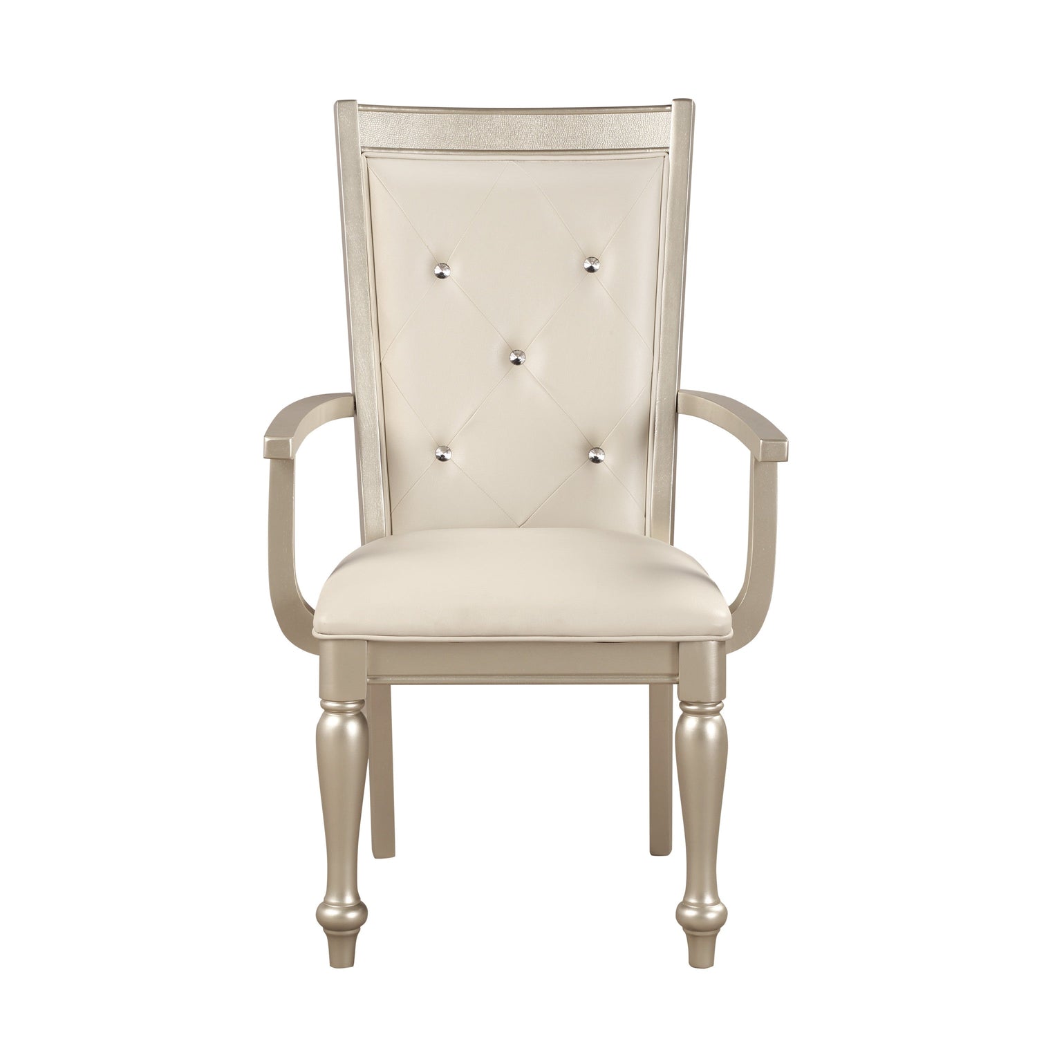 Celandine Silver Arm Chair, Set of 2 - 1928A - Bien Home Furniture &amp; Electronics