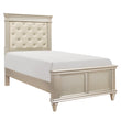 Celandine Silver Twin Upholstered Panel Bed - SET | 1928T-1 | 1928T-2 | 1928F-3 - Bien Home Furniture & Electronics