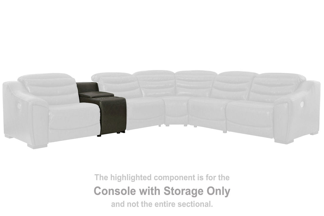 Center Line Dark Gray Console with Storage - U6340457 - Bien Home Furniture &amp; Electronics